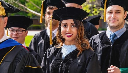 CCOM graduates outside