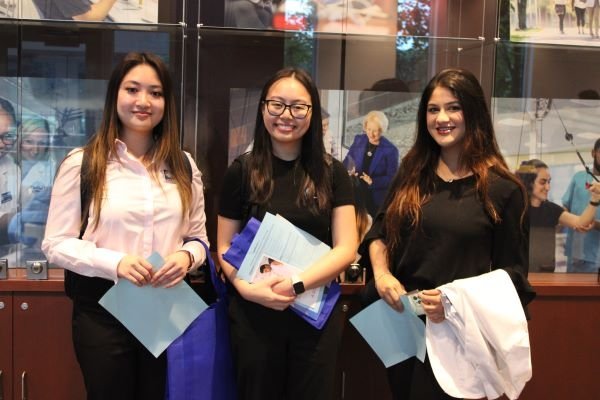 Pharmacy students take a moment for a photo at the CAREERxPO. 